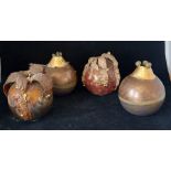 Nigel John Wilde four globular studio pottery vases, each 13cm high approx  (4) condition: one