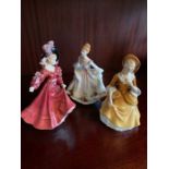 3 Royal Doulton Figurines, Patricia HN3365, Countr