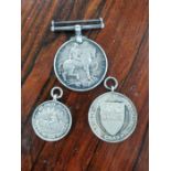 A WW1 silver service medal '204023 PTE.P.A.Smithers R.W.Kent R.' together with a 1939 silver