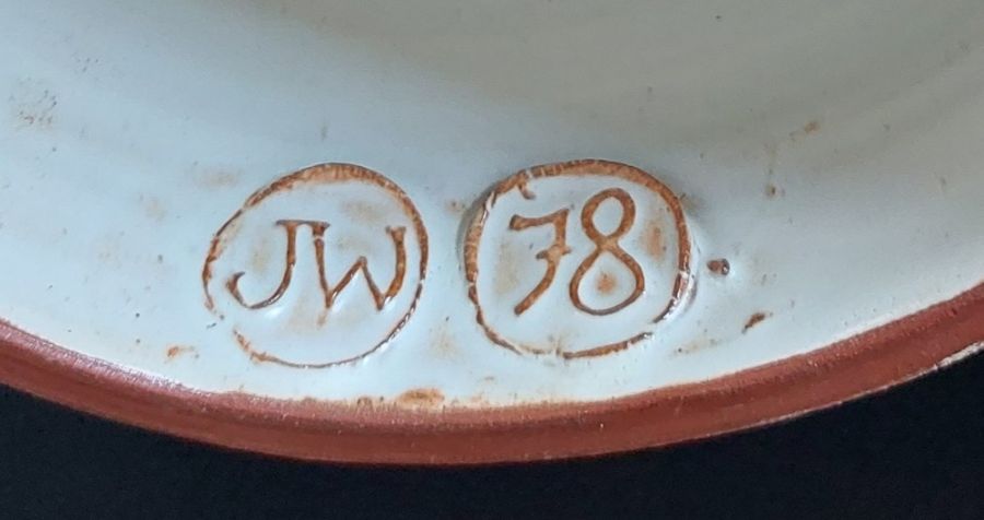 Nigel John Wilde  three studio pottery goblets, two with covers and two with inscriptions "With love - Image 4 of 4