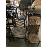 *****CHARITY***** 23 assorted dining chairs and kitchen chairs please note may need restoration,