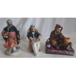 Three Royal Doulton figures "The Potter" HN 1493, 17.5cm high, "Good King Wenceslas" HN 2118, 22cm