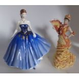 2 Royal Doulton ladies to include a boxed figurine