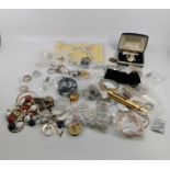 A large quantity of costume jewellery to include contemporary and vintage designs, plus two