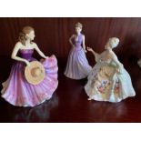 3 Royal Doulton Figurines, Carolyn HN5405, Pearl H