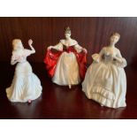 3 Royal Doulton Figurines Sara HN2265, Anna HN4095