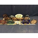 A collection of mid 20th Century Art Deco mantle clocks