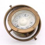 Early 20th century brass ship's compass by Sestriel C7630