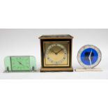 Two Art Deco mantle clocks, along with mid 20th Century Elliott mantle clock
