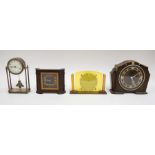 Four mid-20th century mantel clocks