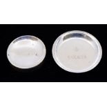 Masonic Interest: A small George VI silver pin dish, with engraved initials and the Masonic