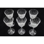 A collection of crystal glass wares including Royal Rock Crystal etc