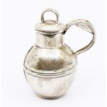 A Elizabeth II Guernsey silver creamer lidded jug, height approx 10.5cm, hallmarked Guernsey, by