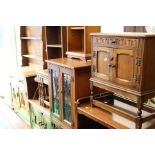 Collection of oak mid 20th Century old charm furniture including a dresser, nest of tables, stool,