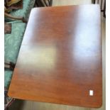 A 19th Century mahogany rectangular tilt top table together with a mahogany Sutherland table (2)