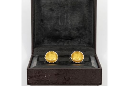 Dunhill Pale Green Headlamp Sterling Silver Cufflinks Rare Australia