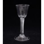 A late 19th Century air twist stem drinking glass