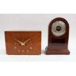 Early 20th Century Bulle mahogany mantle clock, with a mid 20th Century mahogany mantle clock