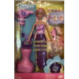 Mattel  vintage Barbie doll 2001 ; Barbie action Salon Glamour surprise boxed doll-new old