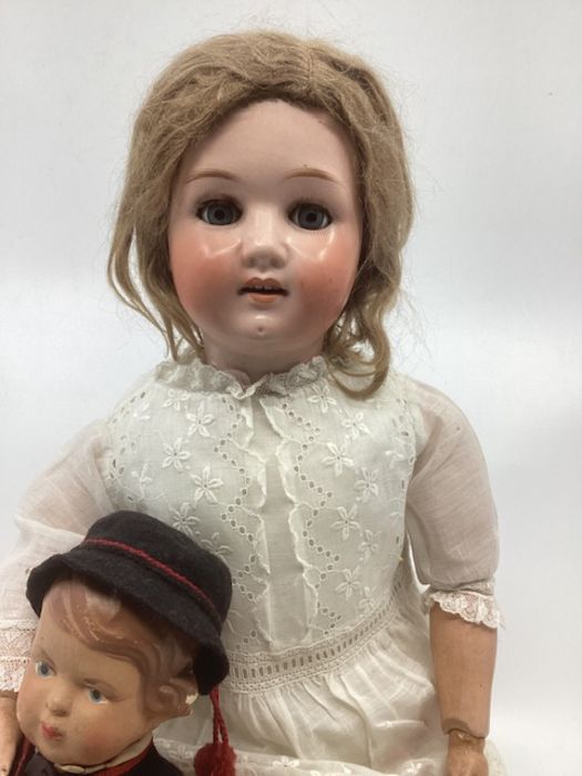 ANTIQUE GERMAN BISQUE HEAD E. HEUBACH 250-4 23” DOLL , good bisque head, no visible repairs or - Image 2 of 5