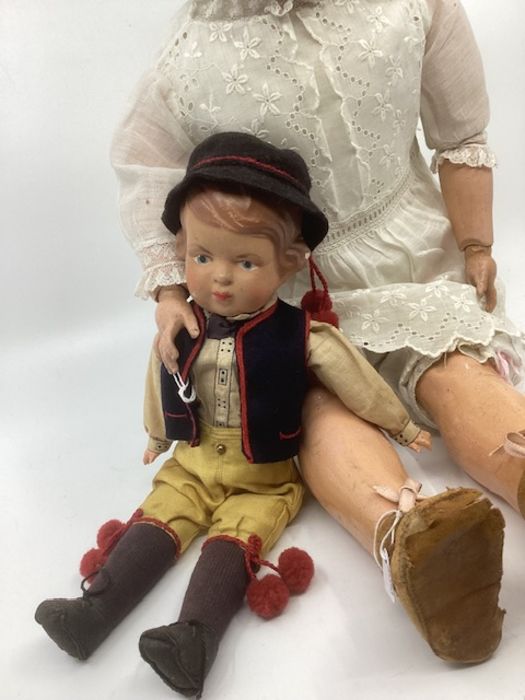 ANTIQUE GERMAN BISQUE HEAD E. HEUBACH 250-4 23” DOLL , good bisque head, no visible repairs or - Image 4 of 5