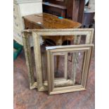 4 old plaster/wood gold frames, Damaged but still decorative (4)