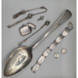 A sterling silver Hanoverian pattern (without rat tail) spoon (approximate weight 70.5 grams)