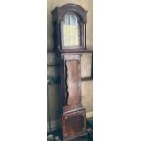 George Williams of Bristol eight day longcase clock with Automaton to the arch. 13" silvered brass
