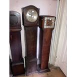 Two dwarf or grandmother clocks for restoration or spares and one other modern grandfather clock A/F