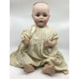 Antique Kestner 257 23” German Character Baby bisque head doll c 1915. Beautiful Bisque smooth