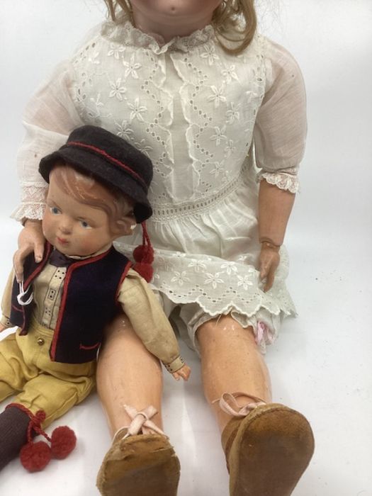 ANTIQUE GERMAN BISQUE HEAD E. HEUBACH 250-4 23” DOLL , good bisque head, no visible repairs or - Image 3 of 5