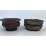 Two Sino-Tibetan bowls. diameter: 13cm