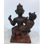 An India bronze figure of a deity. H;8.4cm