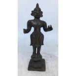 An Indian bronze figure of a deity. H:16.2cm