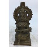 A Indian bronze figure of a deity. H:9.6cm