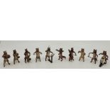 A group of ten Austrian cold painted bronze fox musicians, height approx. 6.2cm. (10) Condition