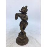 An Indian bronze figure of a deity. H:13.8cm