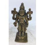 An Indian bronze figure of a deity. H:9.7cm