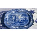 A collection of five meat plates to include a large Spode meat plate in fine condition