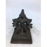 An Indian bronze figure of a deity. H:9.3cm