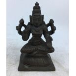 An Indian bronze figure of a deity. H:10.7cm