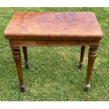 A late 19th cent burr Walnut tea table