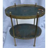 A fine quality Early 20th cent brass Etagere