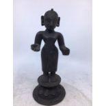 An Indian bronze figure of a deity. H:21cm