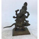 An Indian bronze figure of a deity. H:11.2cm