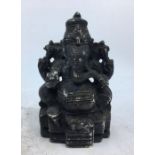 An Indian carved soapstone figure of Ganesh. H:10.9cm