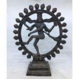 An Indian brass figure of a deity. H:36cm