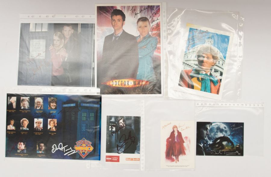 Doctor Who - TV Series Autographs Signed photos and letter. David Tennant signed Postcard with