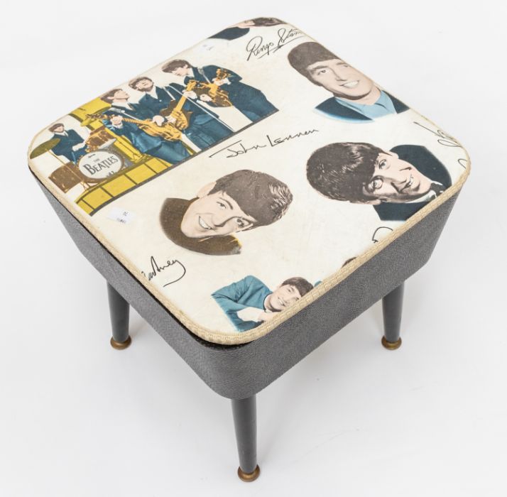 The Beatles - Vintage Sewing Box / Stool - it measures approx 14 .5 inches in diameter by 15