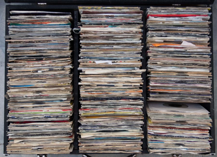 A large collection of Vinyl 7 inch 45s in a large black Storage Case.. Approx 450-500 singles from - Image 2 of 2